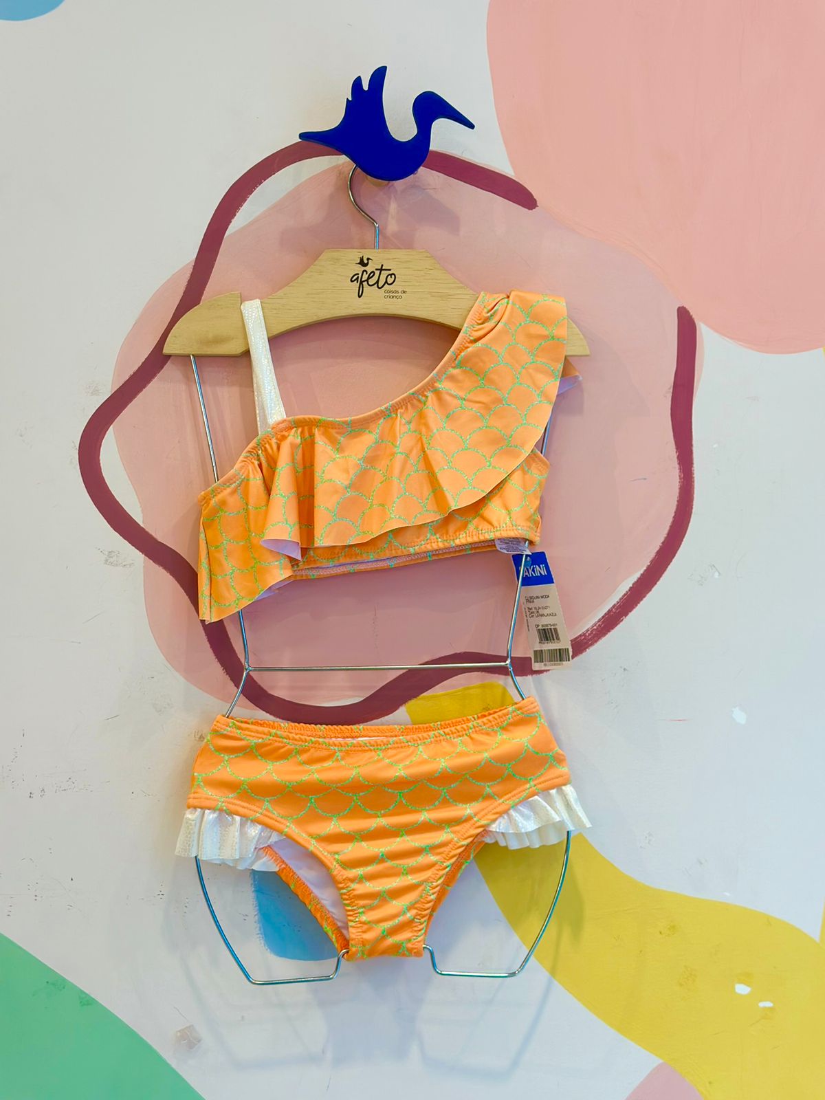 Biquini menina Concha Sereia Laranja