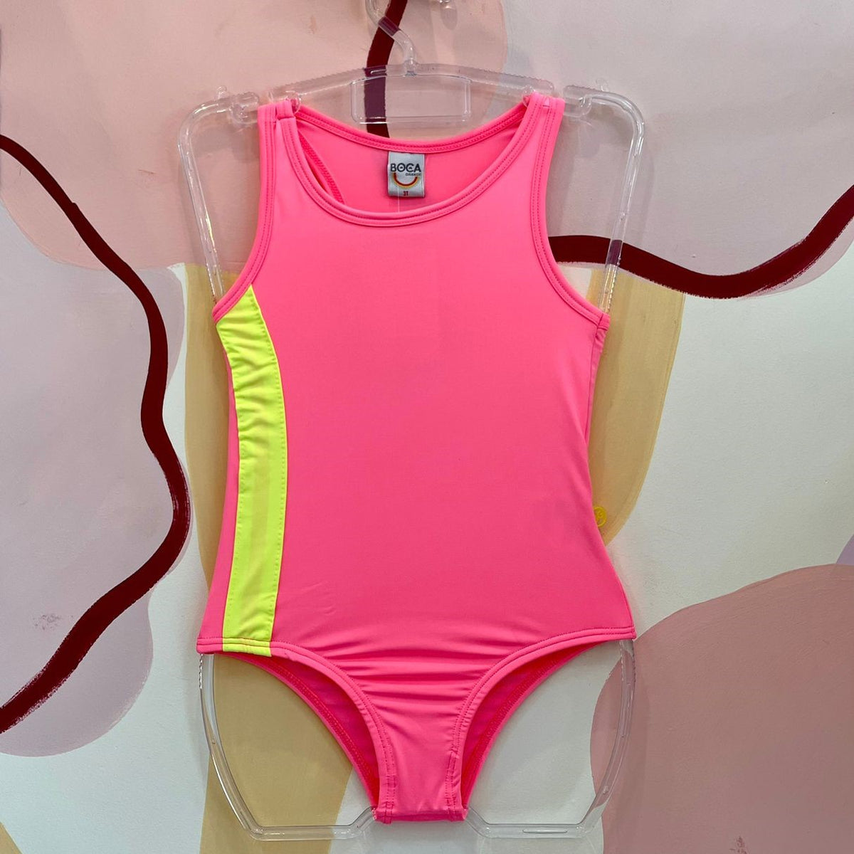 Maio Bograntex Infantil menina Risca Neon rosa amarelo