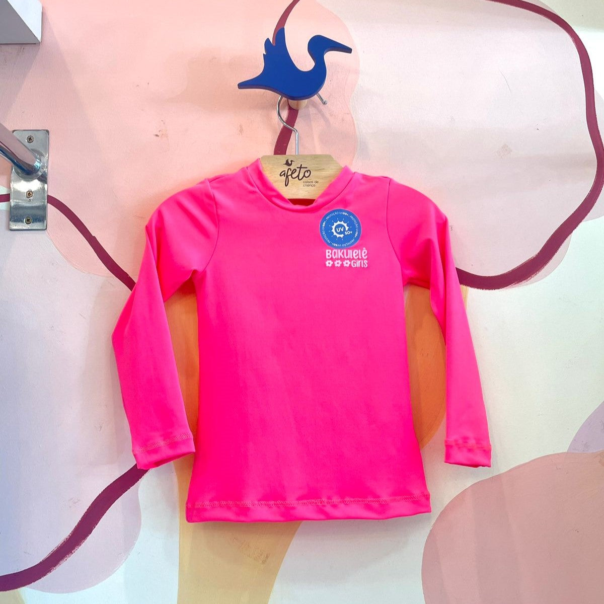 Blusa manga longa menina Praia Rosa
