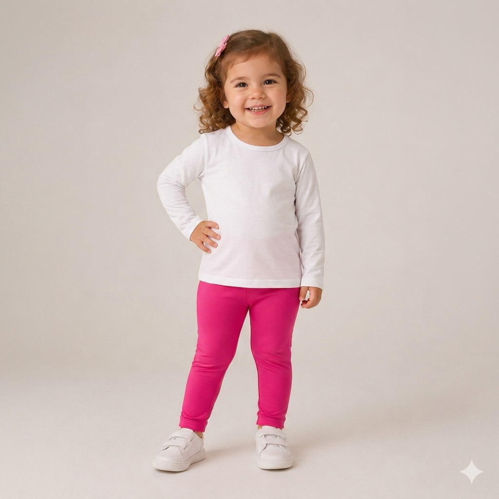 Calça Infantil Menina Térmica Rosa Fakini