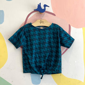 Blusa Manga Curta menina Pied Poule