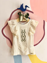 Blusa Manga Curta Kiki Xodo Menina Babado Off White