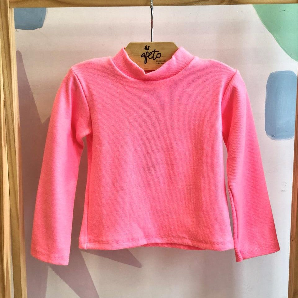 Blusa manga longa menina Kaiani Canelada Neon