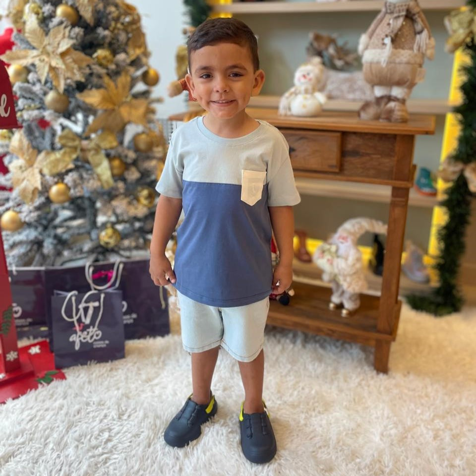 Bermuda Reserva Infantil Menino Jeans Claro