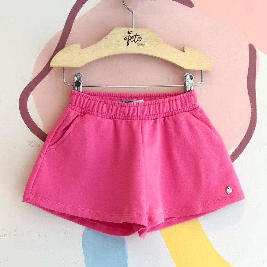 Shorts You+Me Menina Moletinho Liso