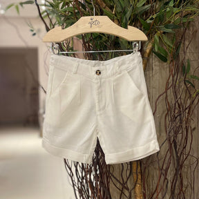 Bermuda Oliver Infantil Menino Linho Alfaiataria