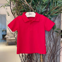 Camiseta Manga Curta Fakini Infantil Menino Polo Basica