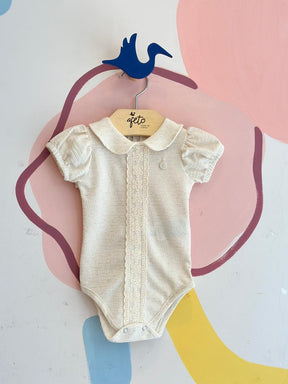 Body Manga Curta Kiki Xodo Menina Detalhe Renda