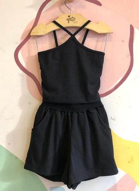 Conjunto Regata Shorts menina Canelado