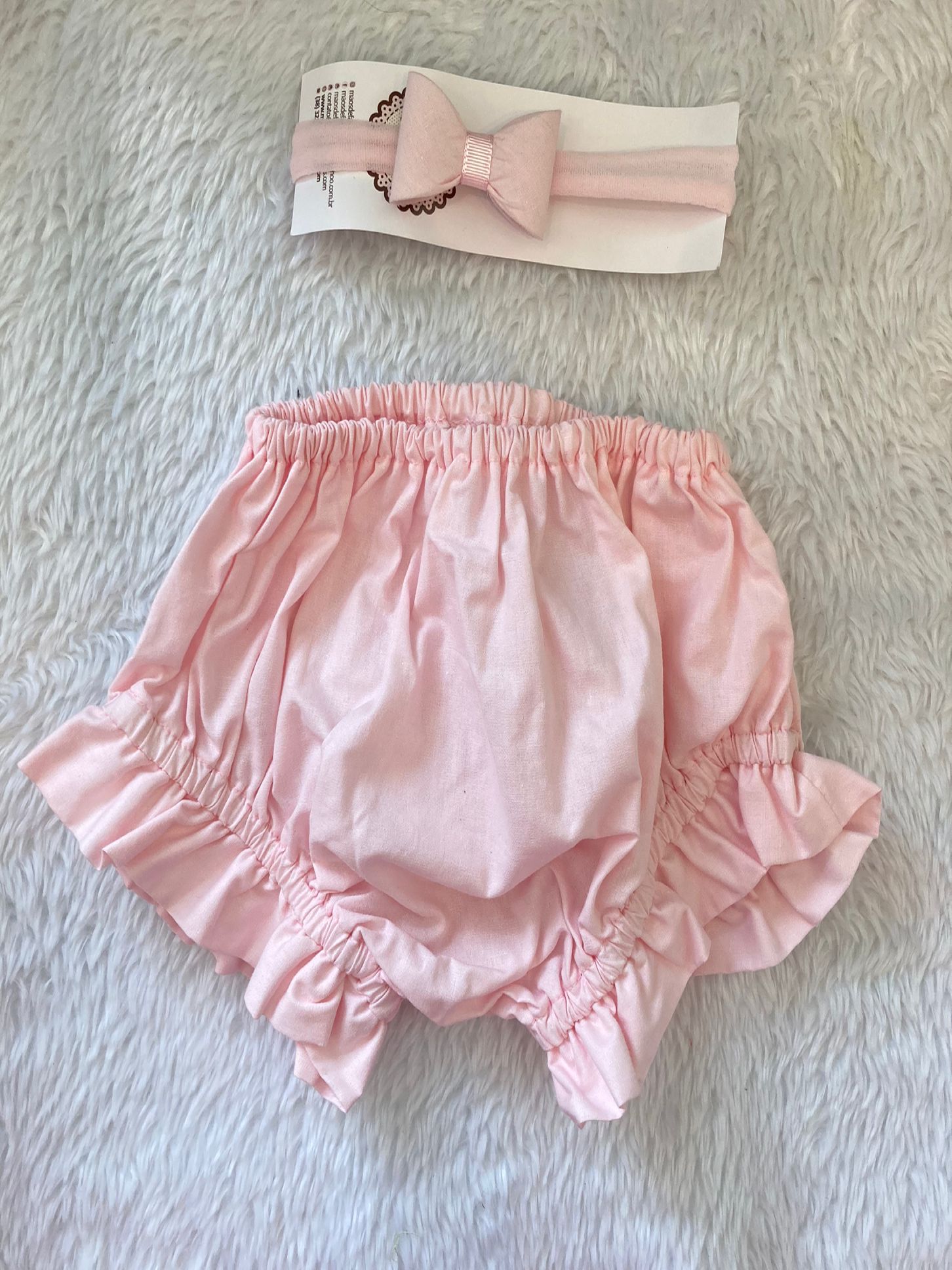 Kit Bebê Calcinha Tapa Fralda com Faixa