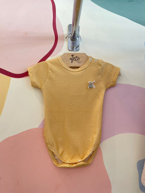 Body Manga Curta Menina Mini & Co Poa