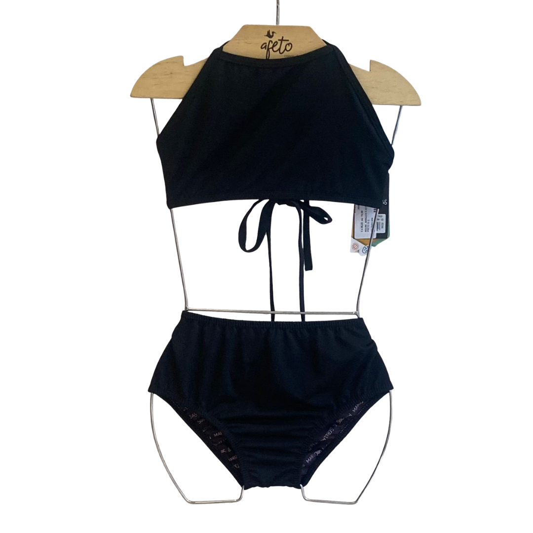 Biquini Marujos & Sereias Menina Liso Preto