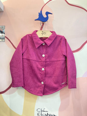 Jaqueta manga longa menina Momi Veludo Pink