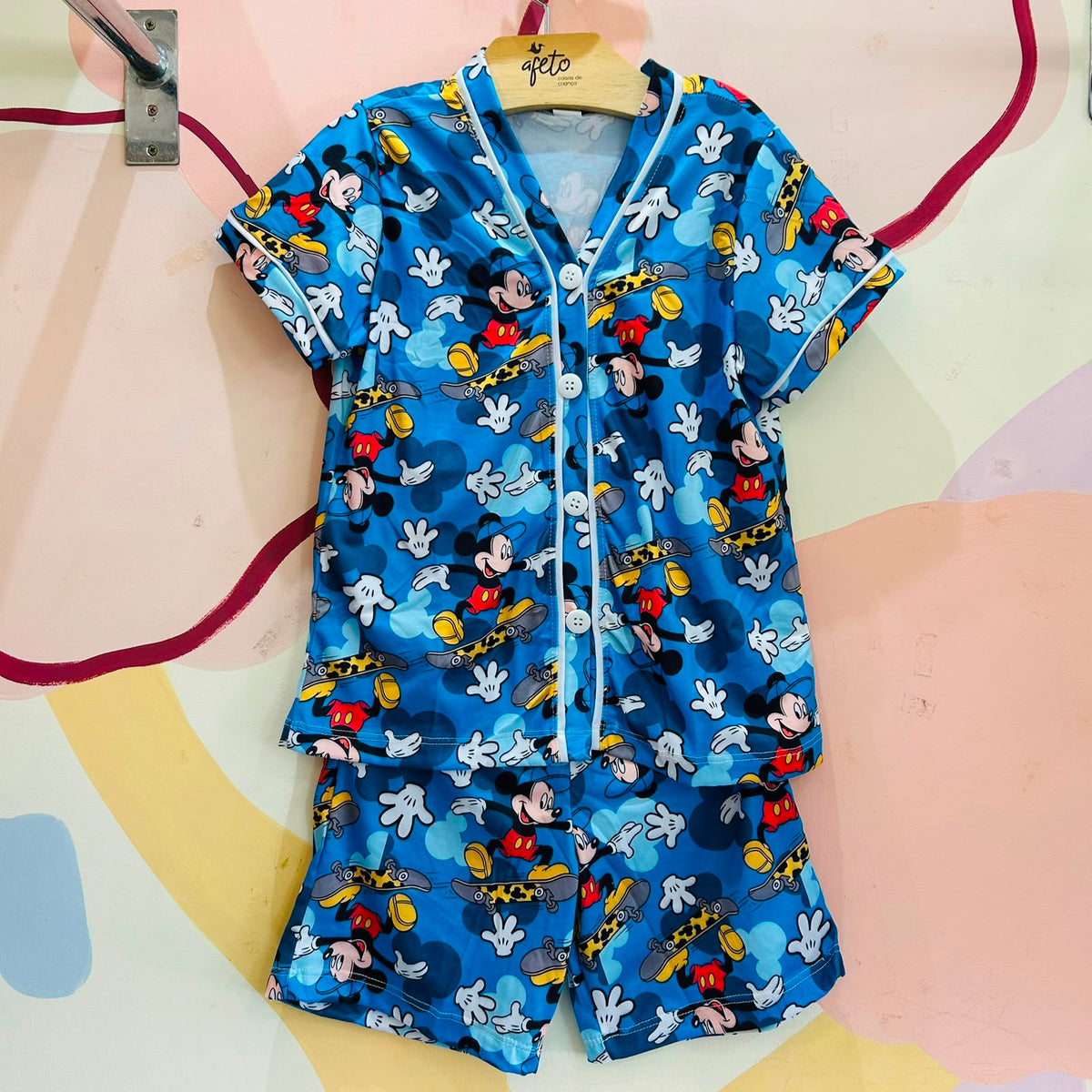 Pijama Americano Mickey Infantil Menino Azul