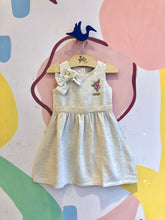 Vestido regata menina Ale Kids Linho Laco Bordado Off White