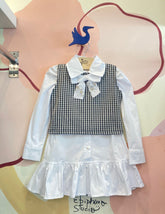 Vestido manga longa Yoyo menina com Colete Piedpoule