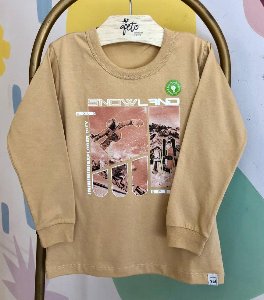 Camiseta manga longa menino Kaiani Snowland
