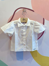 Camisa Manga Curta Momi menina Strass Off White Lima