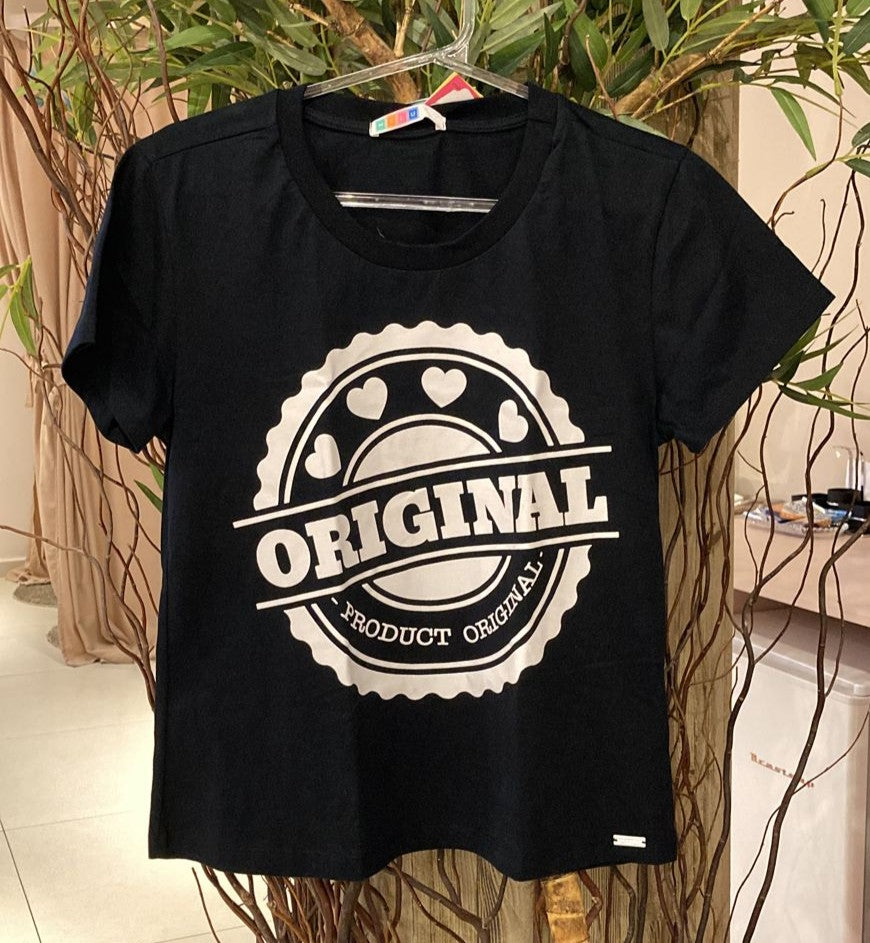 Blusa Manga Curta Adulto Feminina