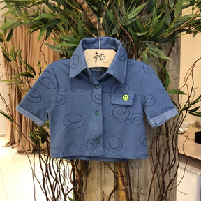 Camisa Manga Curta Fakini Infantil Menina Smile Inspira Jeans