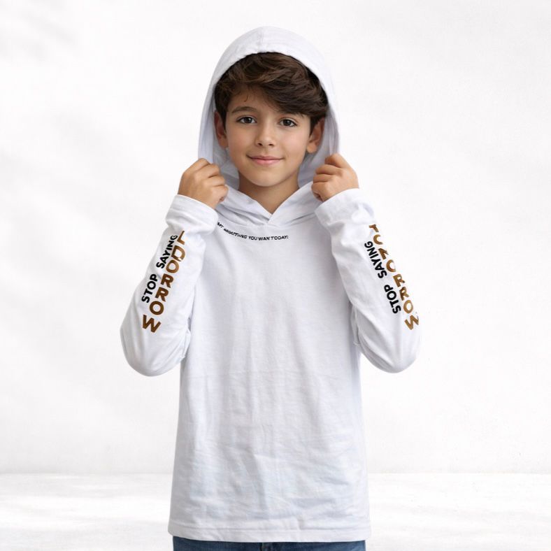 Blusa Manga Longa menino com Capuz Start Watever