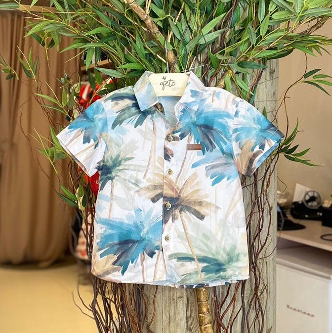 Camisa Manga Curta Oliver Infantil menino Coqueiros