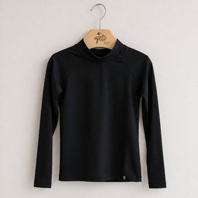 Blusa Praia Marujos & Sereias Unissex manga longa Liso com Protecao Preto