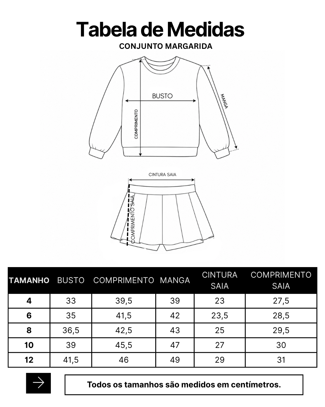 Conjunto Feminino Infantil Flanelado Minnie Margarida Manga Longa Shorts Saia Off Lilás Minnie e Margarida