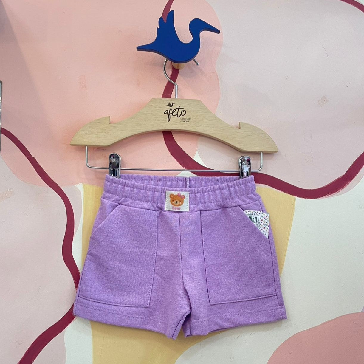 Shorts menina moletinho Ursinha