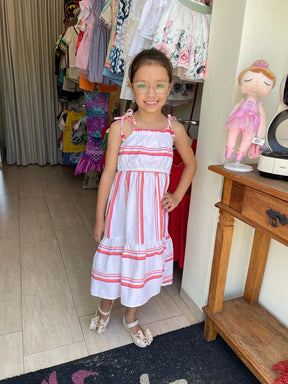 Vestido Regata Momi Infantil menina Midi Listras Off
