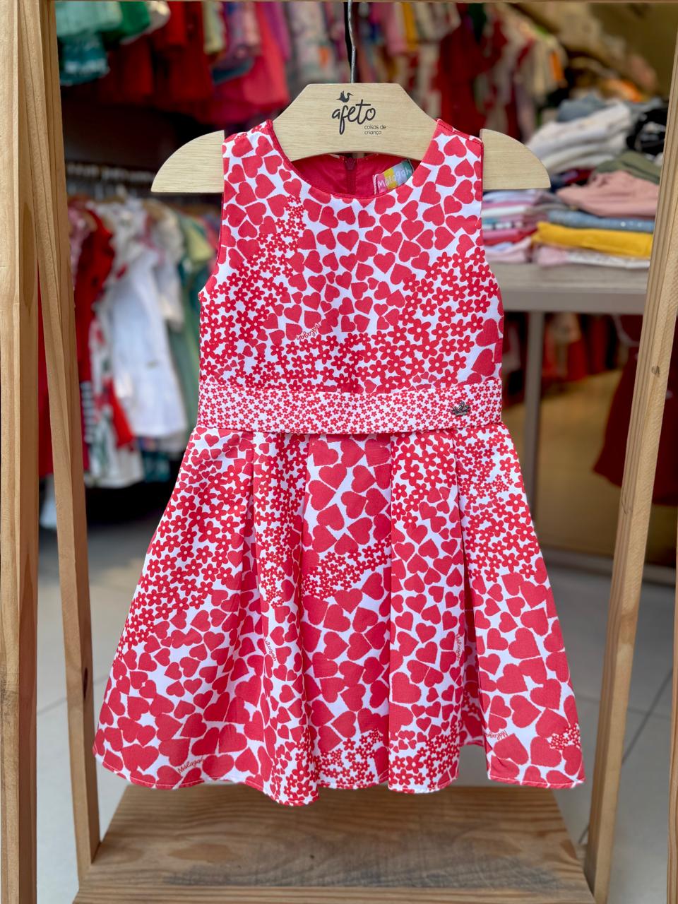 Vestido regata menina Coracoes