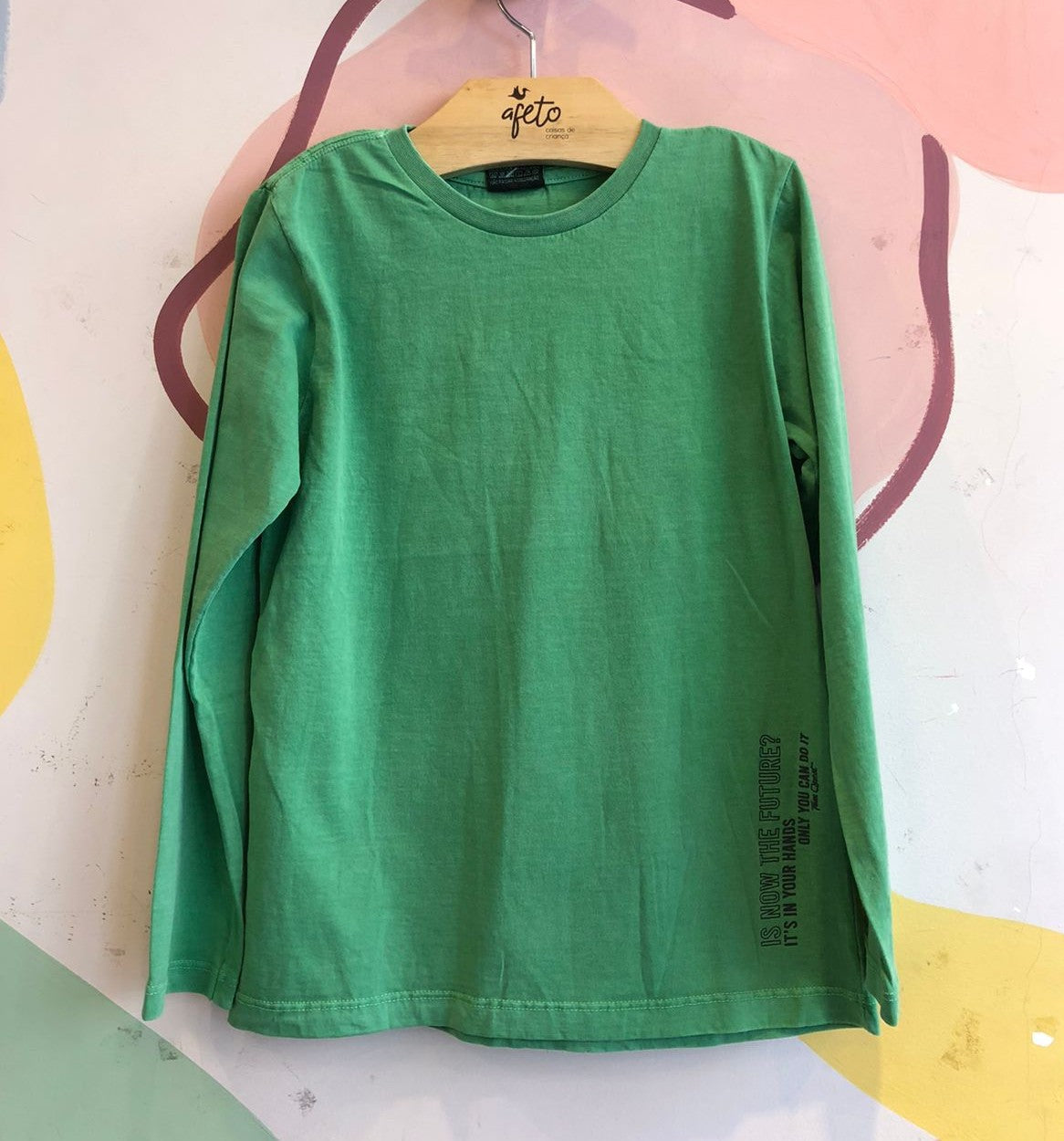 Blusa Manga Longa menino Estonada Future Verde