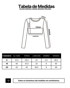 Blusa Manga Longa Juvenil Menina Feeling Algodão Cinza