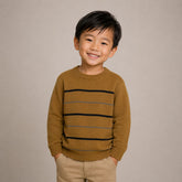 Blusa Sueter Inverno Tricot Infantil Menino Listras Caramelo
