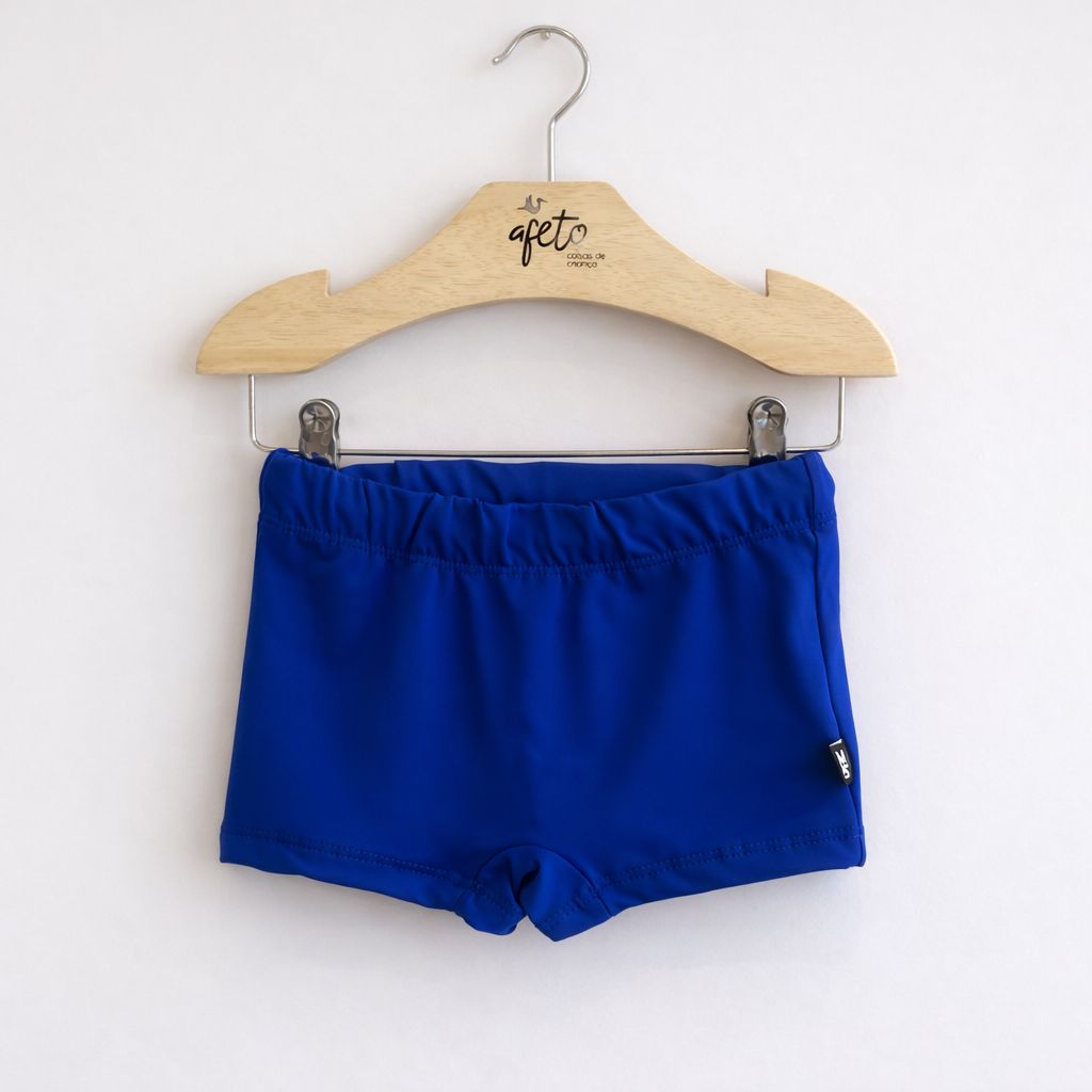 Sunga Infantil Meninos Proteçã UV Marujos Praia Liso Azul