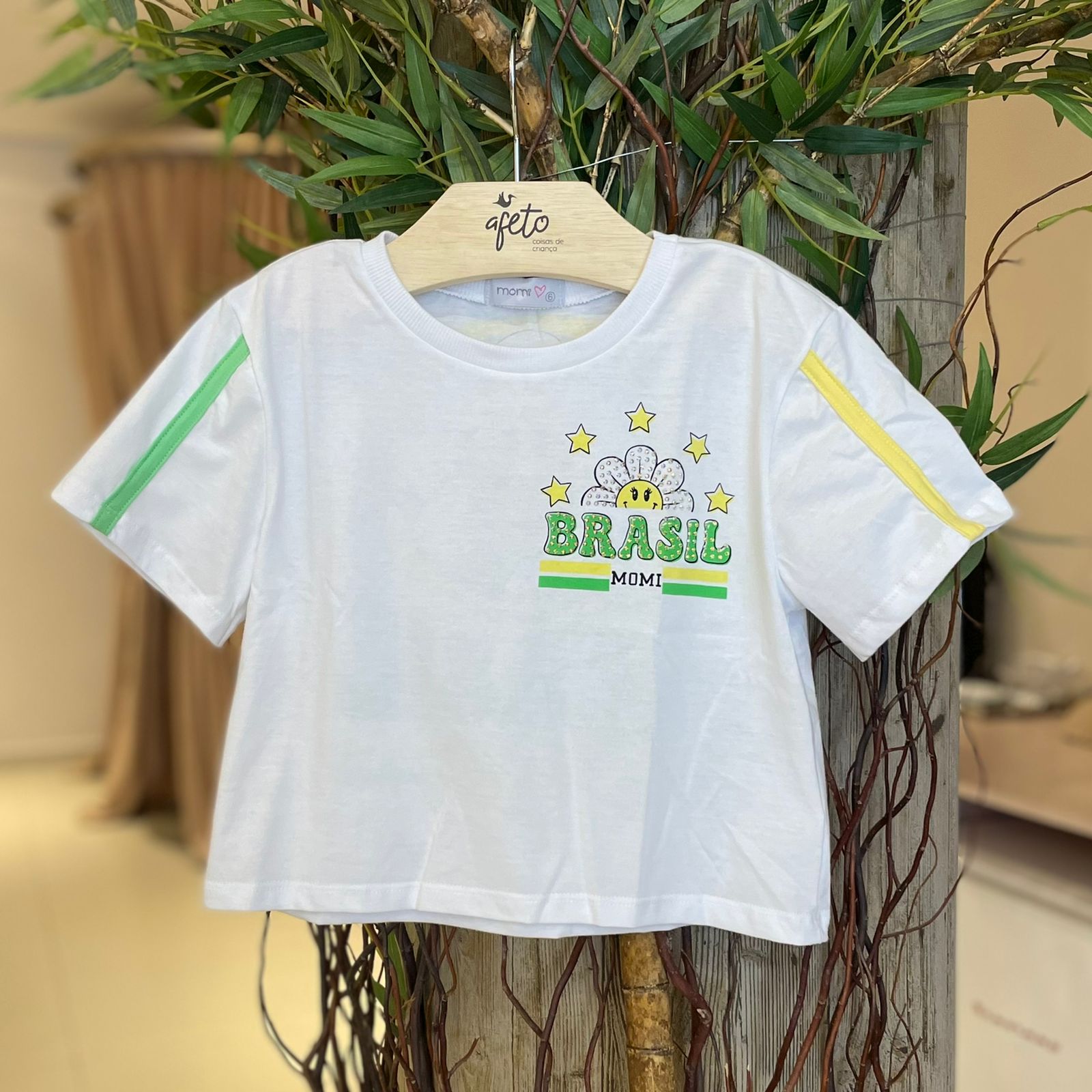 Blusa Manga Curta Momi menina Copa Margarida