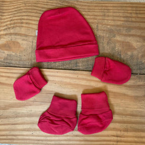 Kit 3 peças Touca Luva Sapatinho Bebê