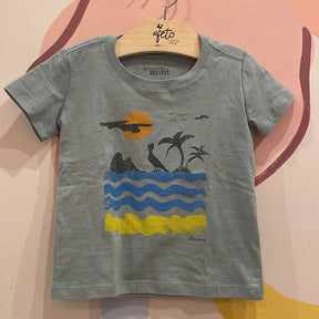 Camiseta Manga Curta Reserva Infantil Menino Litoral Verde