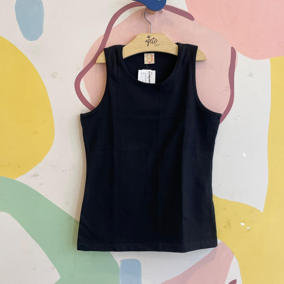 Blusa Regata Menina Hrradinhos Liso