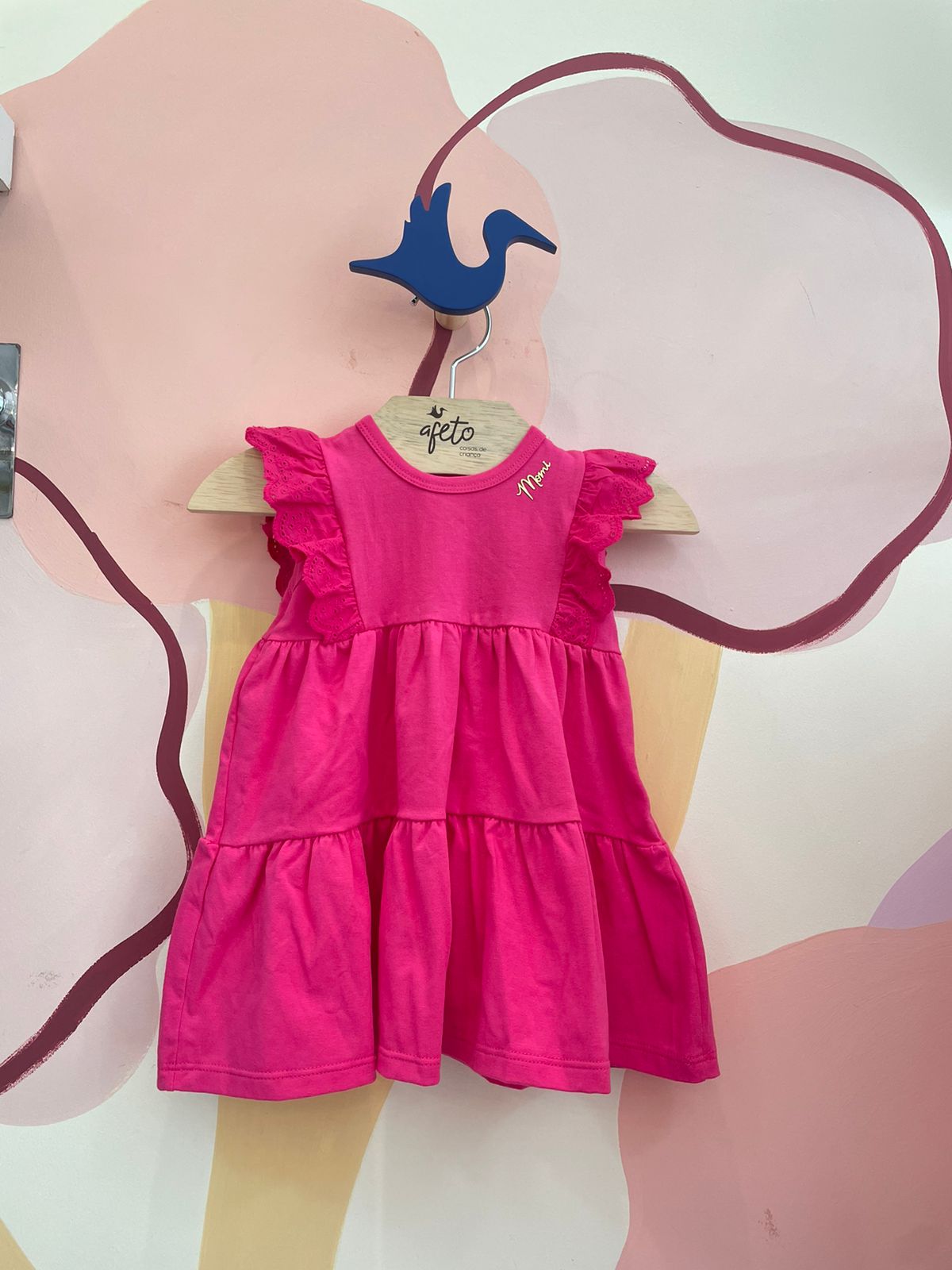 Vestido Regata Momi Infantil Fem Babados Lasie Liso