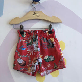 Shorts menina Mon Coqueiros Vermelho