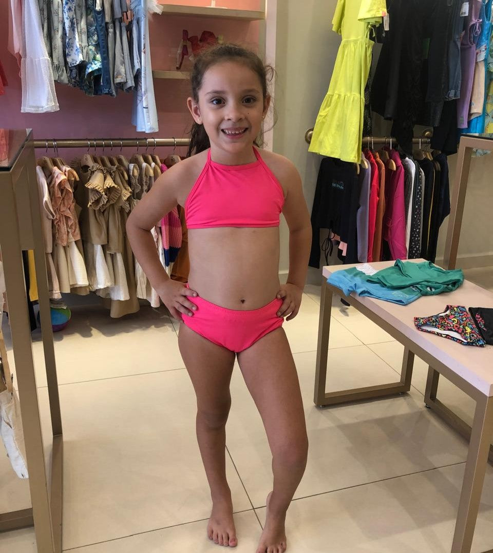 Biquini Marujos & Sereias Menina Liso Rosa
