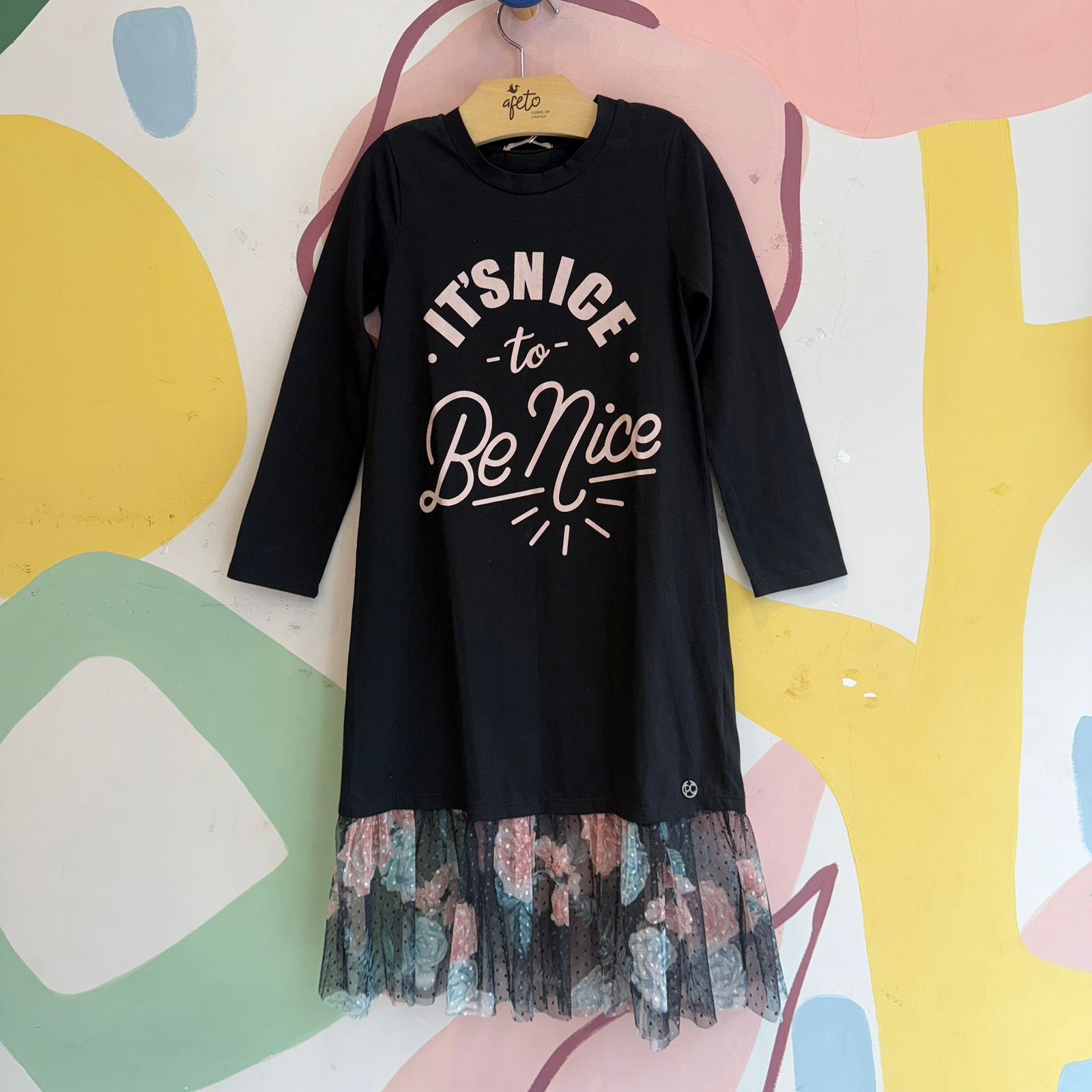 Vestido Manga Longa menina Nice Petit