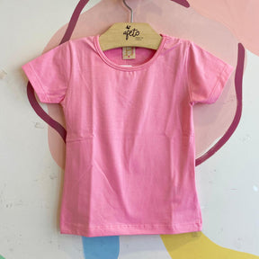 Blusa manga curta menina Liso