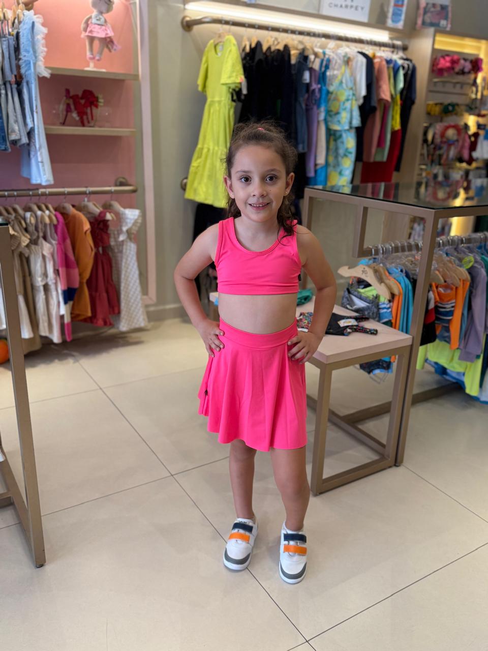 Saia Marujos & Sereias Menina Praia Ginastica com Shorts rosa