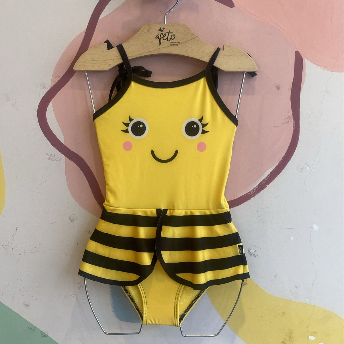 Maio Marujos & Sereias menina Abelha amarelo preto