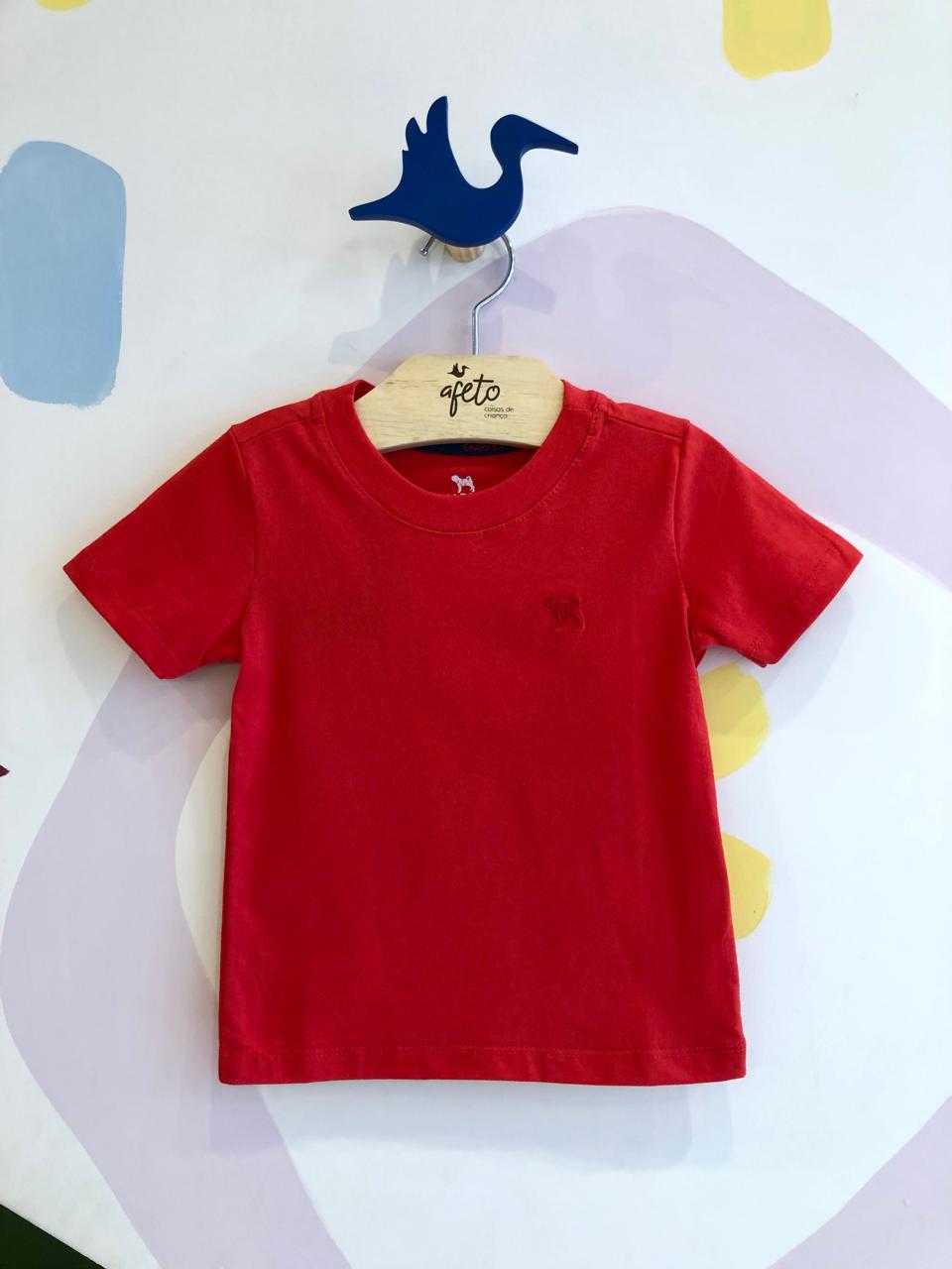 Camiseta Manga Curta Menino Charpey Lisa Vermelho