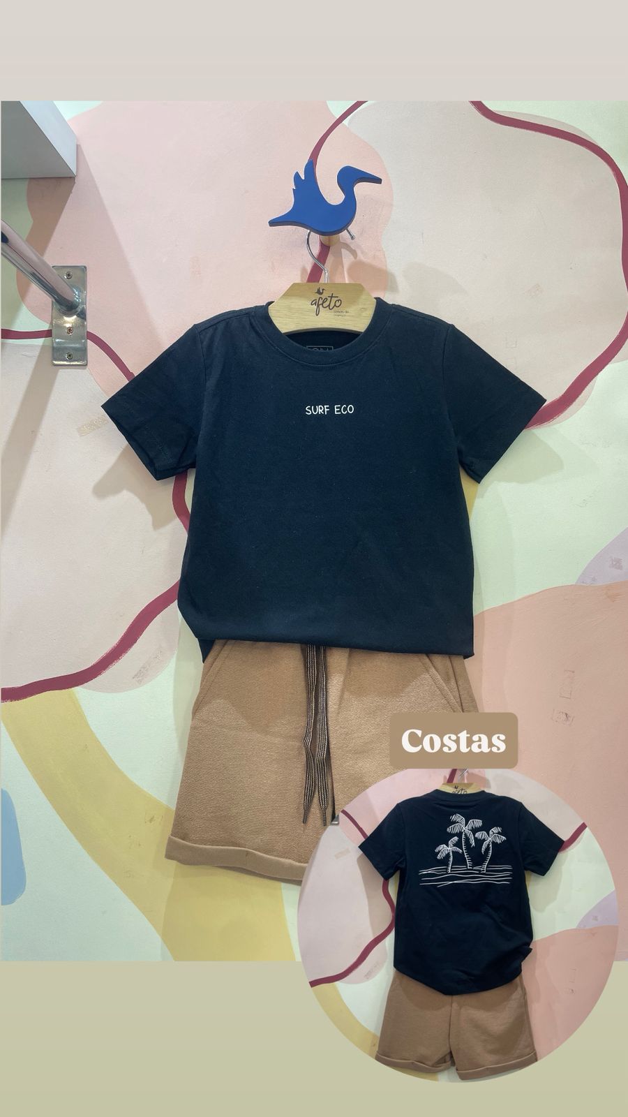 Conjunto Manga Curta Bermuda menino Onda Kids Tam 4