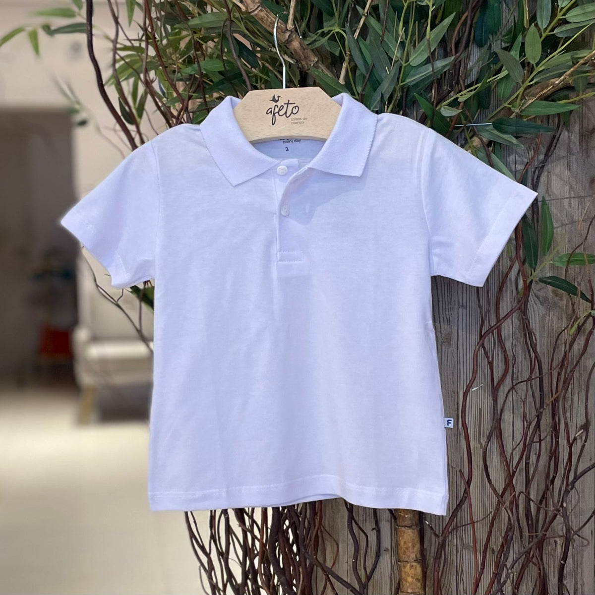 Camiseta Manga Curta Fakini Infantil Menino Polo Basica