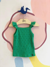 Blusa regata menina Canelada Com Strass verde